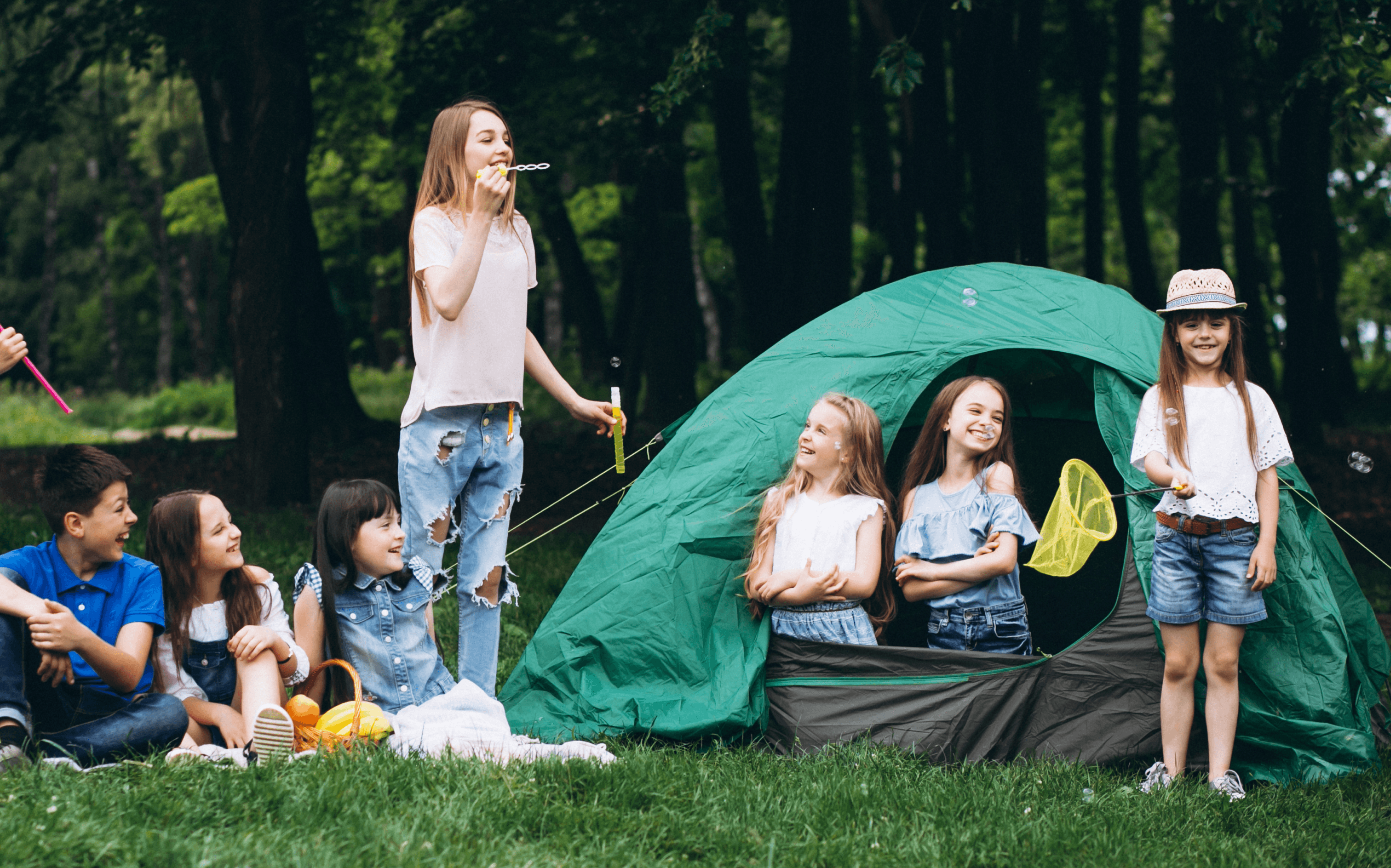 Children at a local camp