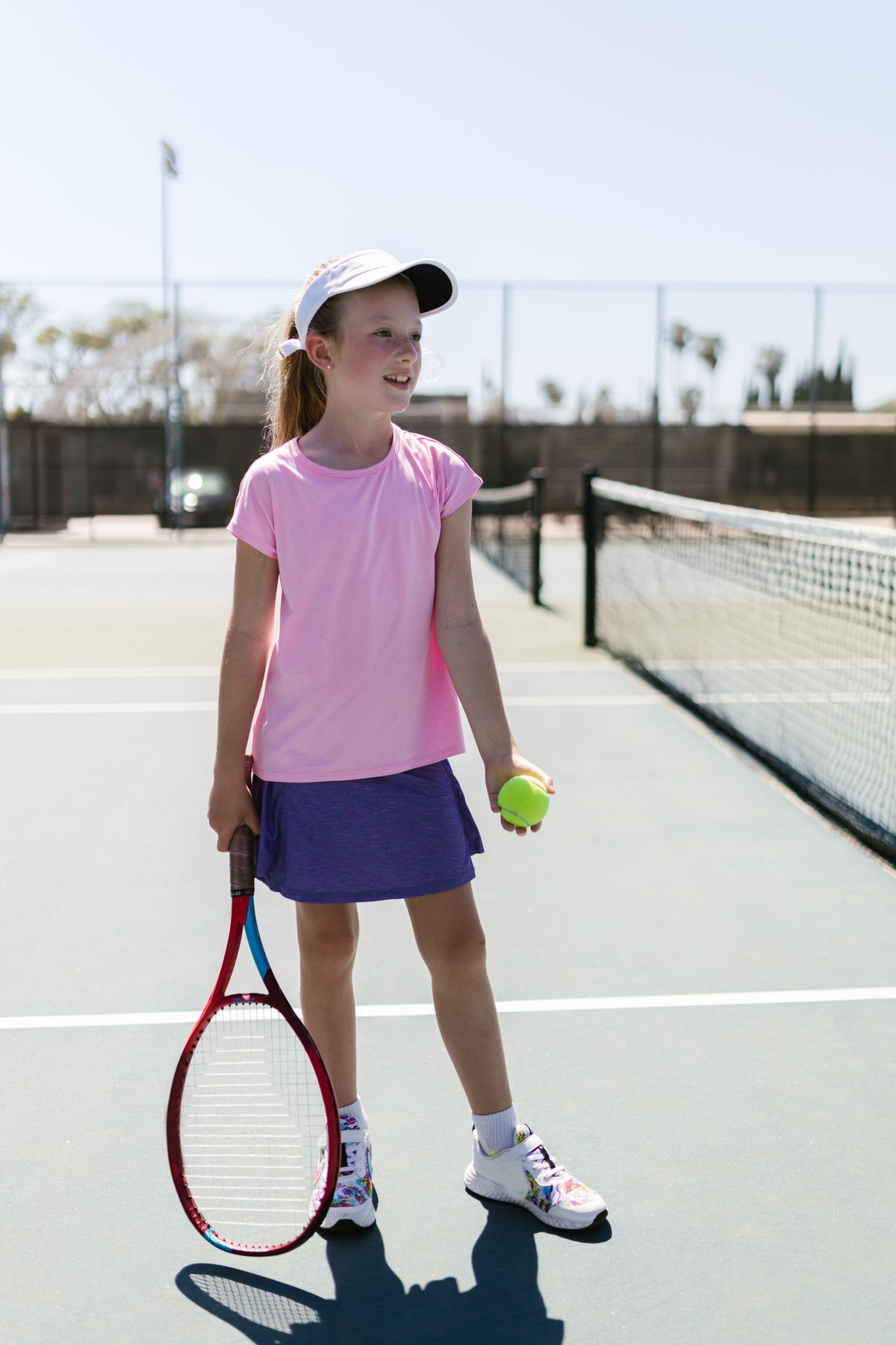 Girl playing tennis